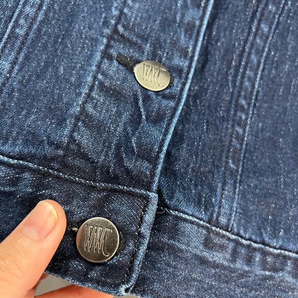 Women with Control My Wonder Denim Fitted Crop Jacket Indigo Size Medium - Picture 11 of 13